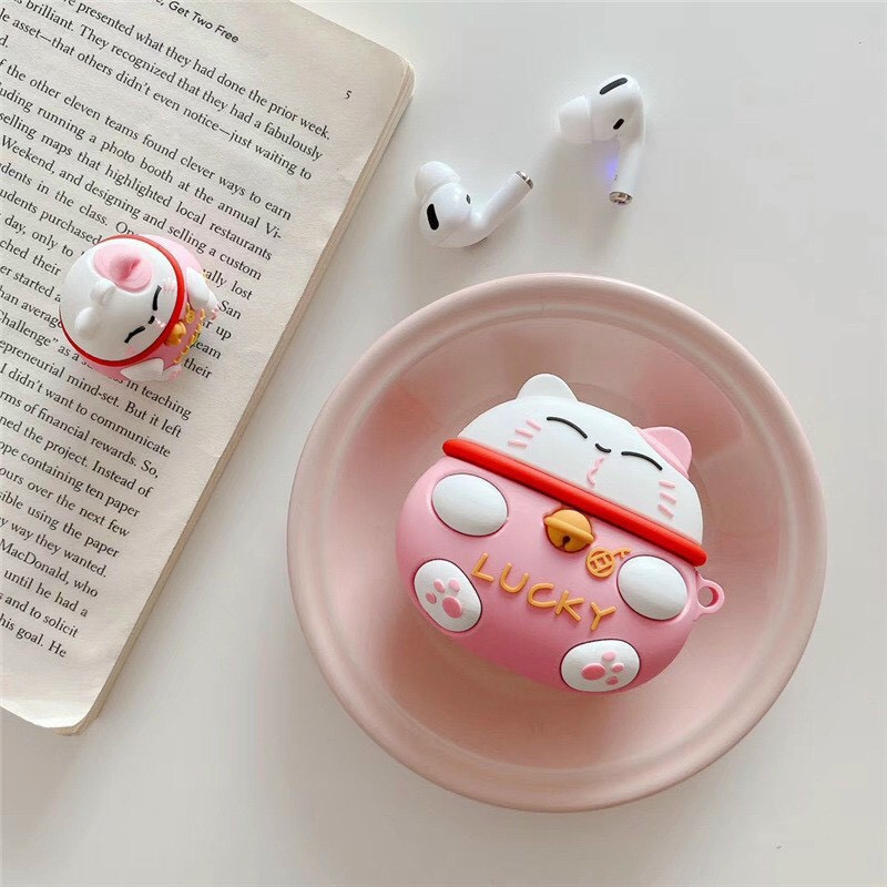 Bao tai nghe mèo thần tài cho AirPODs 1/2 , Airpod Pro