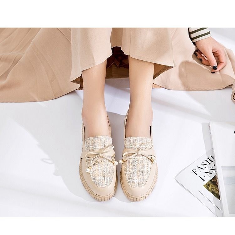 Giày LOLITA Đính Nơ Giày Da 3P Phong Cách Nhật Bản