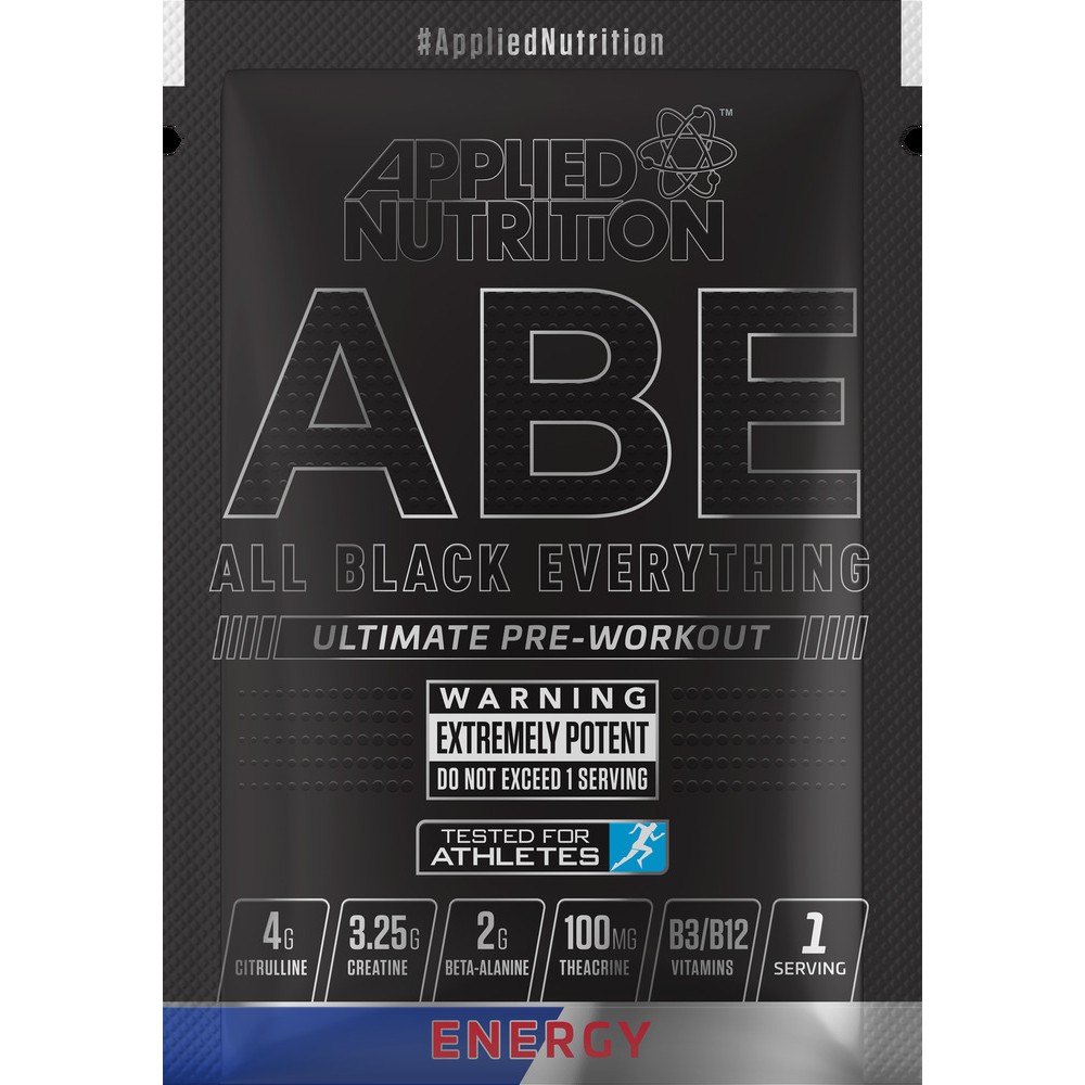 PRE - WORKOUT ABE Applied Nutrition Gói 1 lần dùng - Tăng lực - tập gym, dùng cùng bcaa, whey protein, rule 1 protein