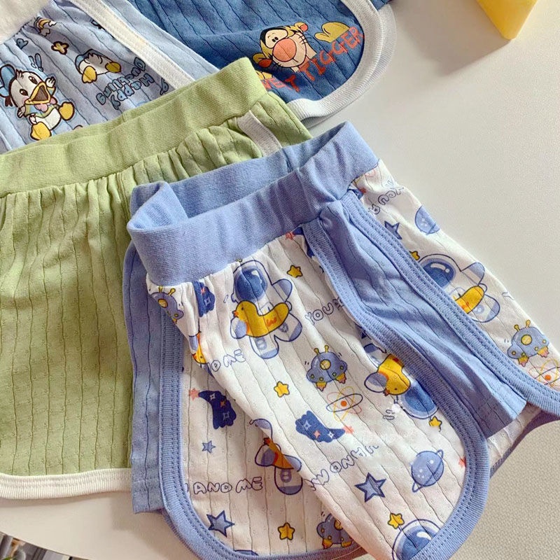 Set Áo Thun Tay Ngắn + Quần Short Họa Tiết Hoạt Hình Đáng Yêu Thời Trang Hè 2023 Cho Bé Trai