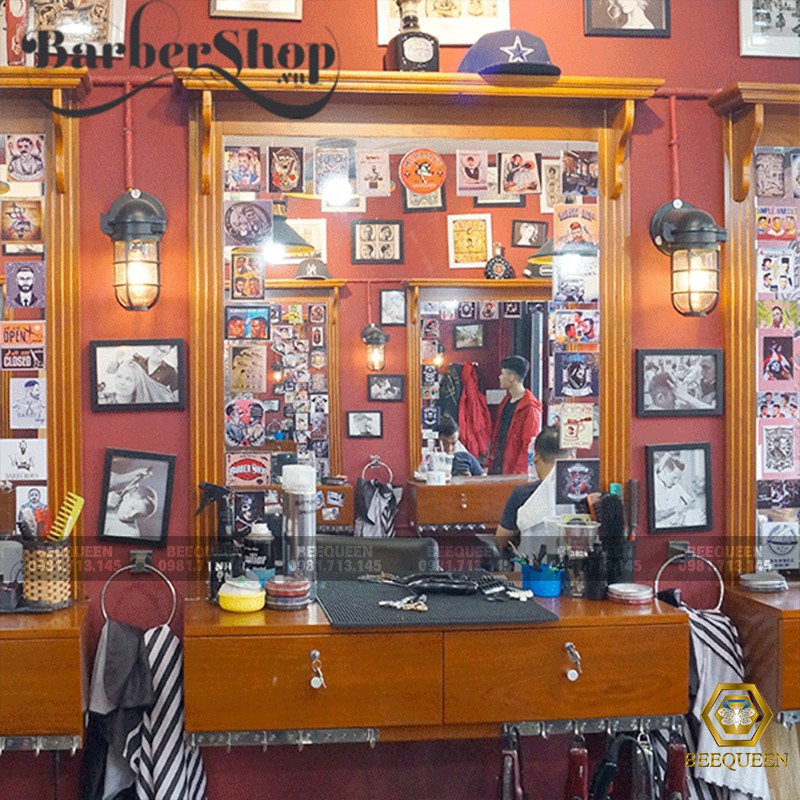 [Deal] Combo 50-200 Sticker dán gương, tủ, tường Barber Shop, Salon... siêu dính