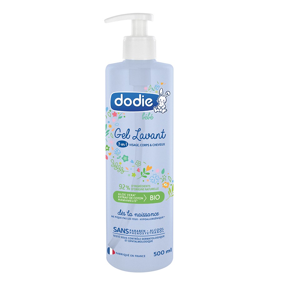 Sữa Tắm Gội Toàn Thân Em Bé Dodie Nguyên Liệu Hữu Cơ 3 Trong 1 Dodie - 500ml - 1000ml