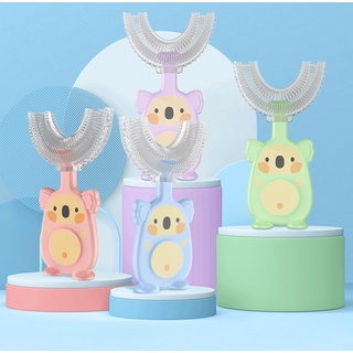 Bàn Chải Đánh Răng Silicone Hình Chữ U Cho Bé 2-12 Tuổi