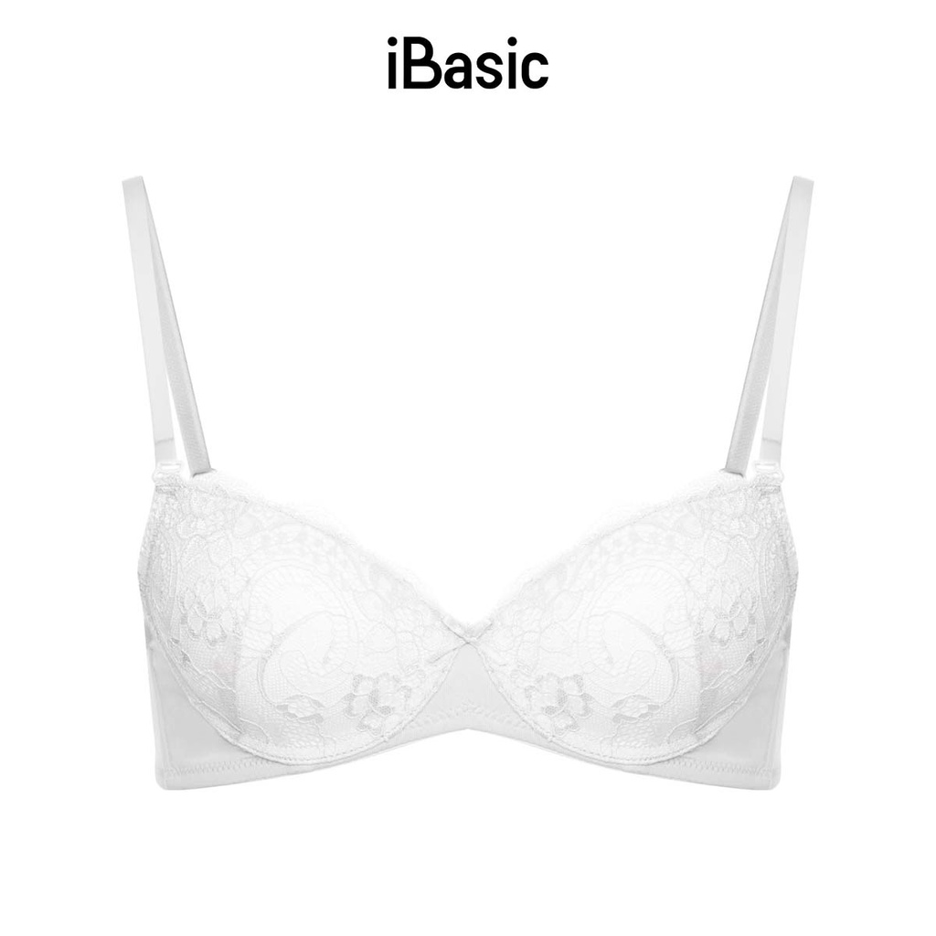 Áo ngực có gọng mút dày demi phối ren iBasic VA130