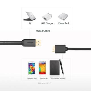 Cáp chuyển USB 3.0 to Micro B 1M Ugreen 10382
