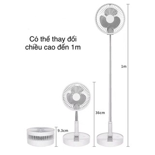 Quạt gấp di động tích điện mini để bàn gấp gọn cực tiện lợi