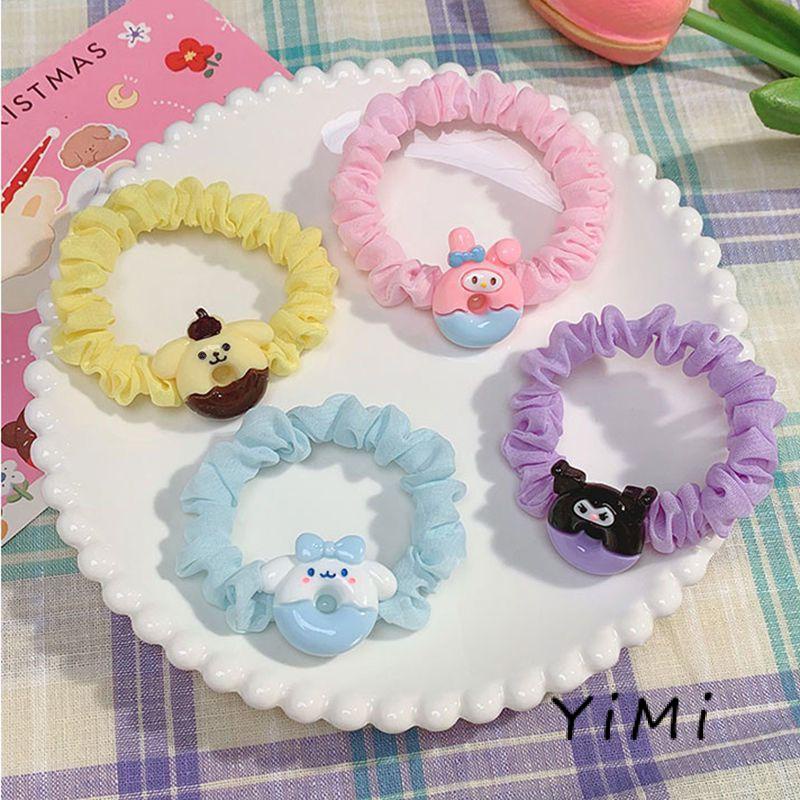 Dây Cột Tóc Hình Cún Cinnamon/ Bánh Donut Dễ Thương Đơn Giản