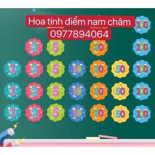 Hoa điểm tốt tính thưởng sẵn nam châm-Mẫu số 1,2,5,10,20,50,100