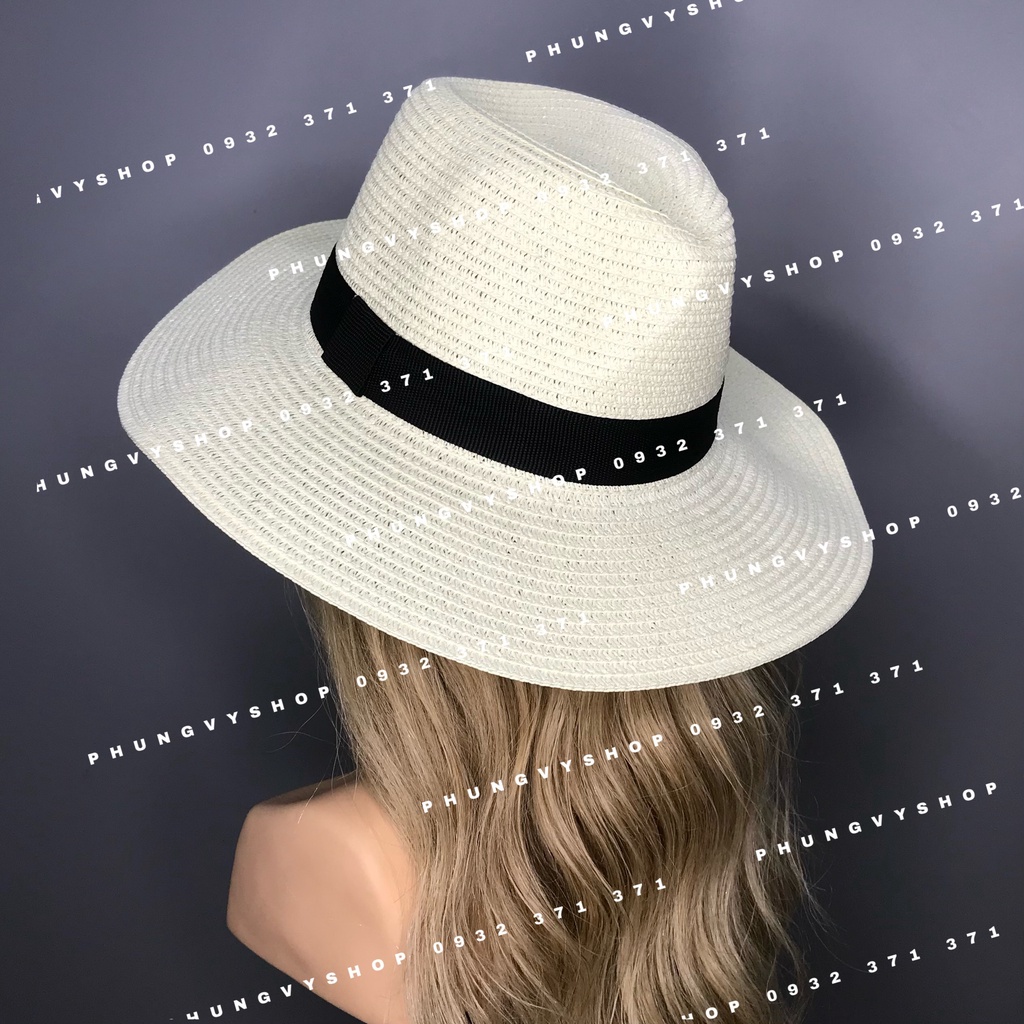 (LOẠI DÀY) Mũ cói PANAMA unisex NAM NỮ- nón đi biển che nắng