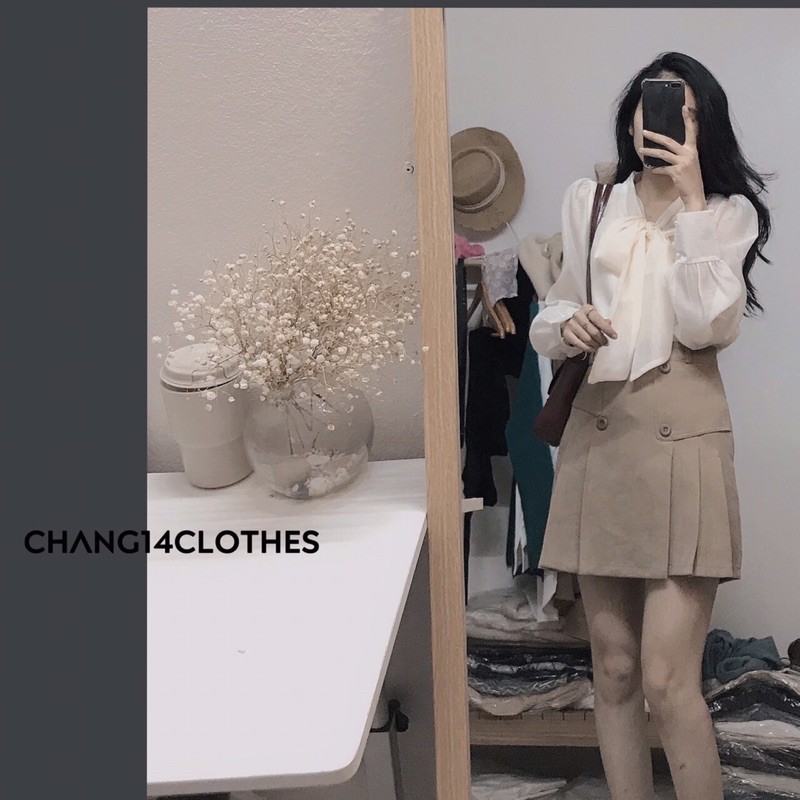 chân váy xếp ly