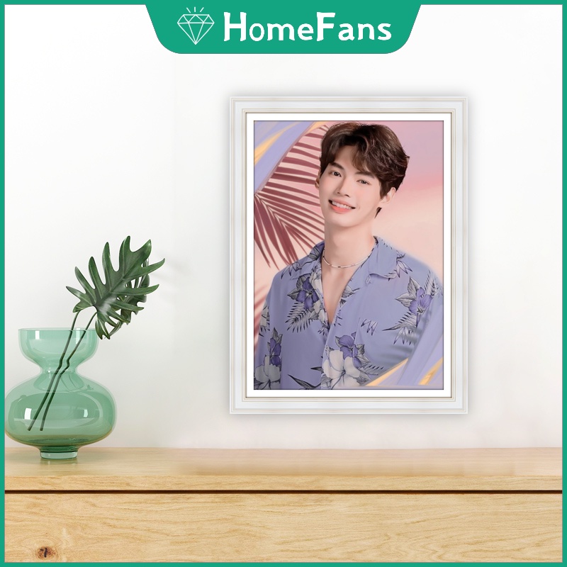 Tranh Đính Đá 5D Tự Làm Hình Ngôi Sao Thái Lan 30x40cm/40x50cm Trang Trí Nhà Cửa