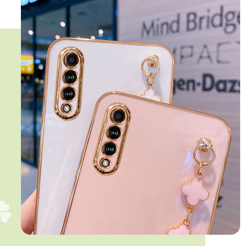 Ôp Điện Thoại Silicon Dẻo Lấp Lánh Kèm Dây Đeo & Vòng Tay Cho samsung galaxy a50 a50s a30s a70 a30 a20 a10 a10s a20s