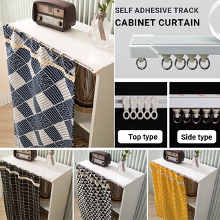 Tủ Bếp Rèm Bóng Tự Dính Theo Dõi Không Có Cửa Mở Cloakroom Chống Bụi Rèm Cửa Nơi Trú Ẩn Thử Rèm Tủ
