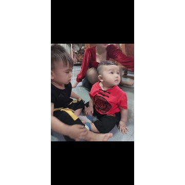 Bộ đồ tết bé trai thun cotton cho bé 1 - 3 tuổi