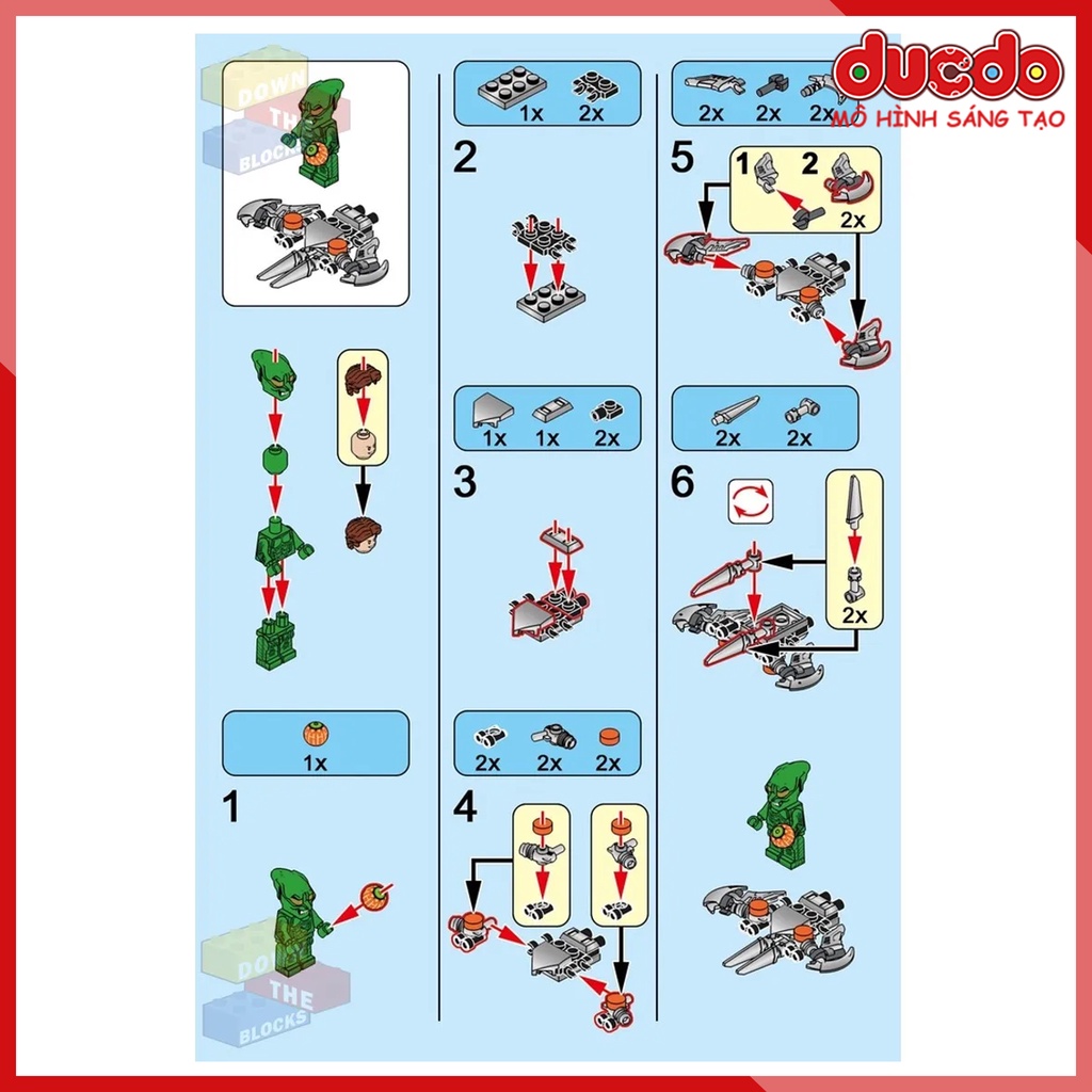 Minifigures nhân vật Spider Man Green Goblin - Đồ chơi Lắp ghép Xếp hình Mini Iron Man Mô hình Koruit KF6153