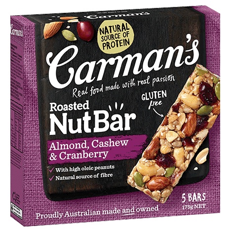 Thanh hạt dinh dưỡng Carman's Nut Bar - Bánh ngũ cốc ăn kiêng giảm cân Carman's