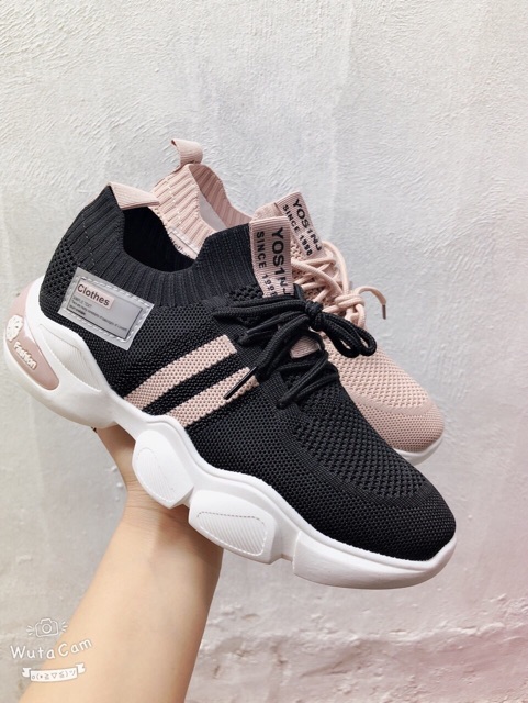 [Mã FAGREEN245 giảm 10% tối đa 30k đơn từ 99k] Giày thể thao cổ chun ba vạch kẻ mẫu mới ms 8907 | BigBuy360 - bigbuy360.vn