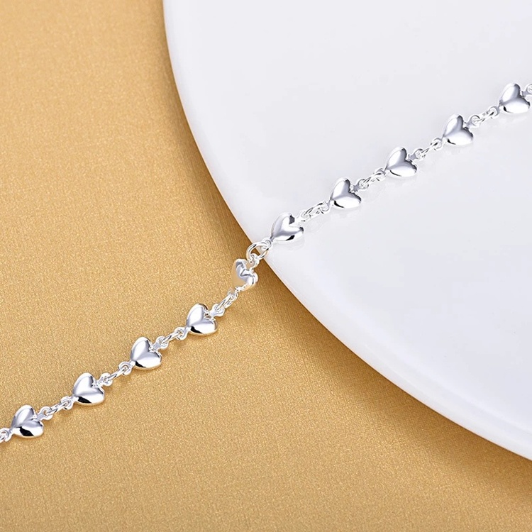Lắc tay nữ hình trái tim nhỏ xinh, bạc S925 - LT124