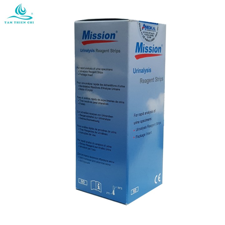 Que thử nước tiểu ACON Mission 10 thông số hộp 100 test