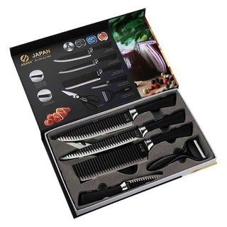 Bộ dao asakh 6 món làm bếp lưỡi sóng