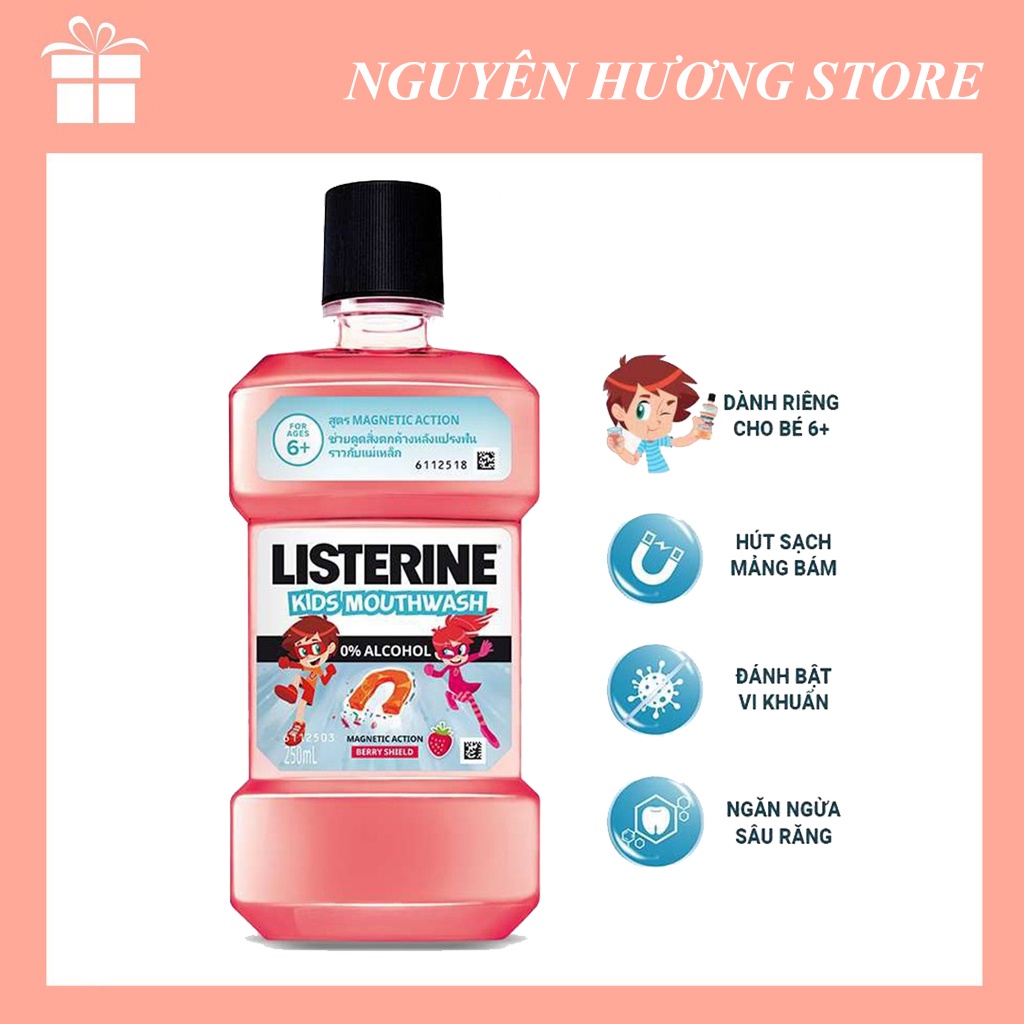 Nước súc miệng Listerine trẻ em 250ml | Vị Dâu | Gum Care | Trà Xanh |