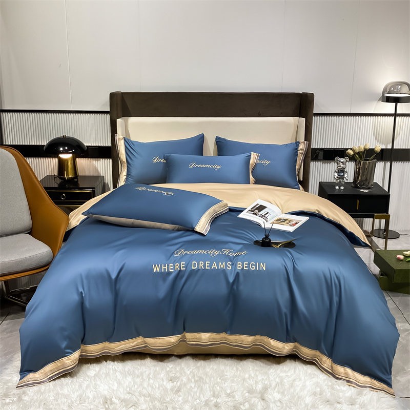 Bộ chăn ga gối phi lụa Dream Home cao cấp sang trọng, ga gối phi lụa bóng mềm mịn thoáng mát màu sắc sang chảnh