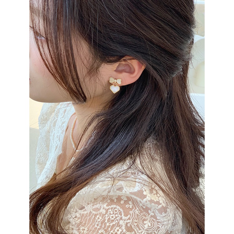 Bông Tai Mạ Bạc 925 Hình Nơ Xinh Xắn Theo Phong Cách 2022 Dành Cho Nữ