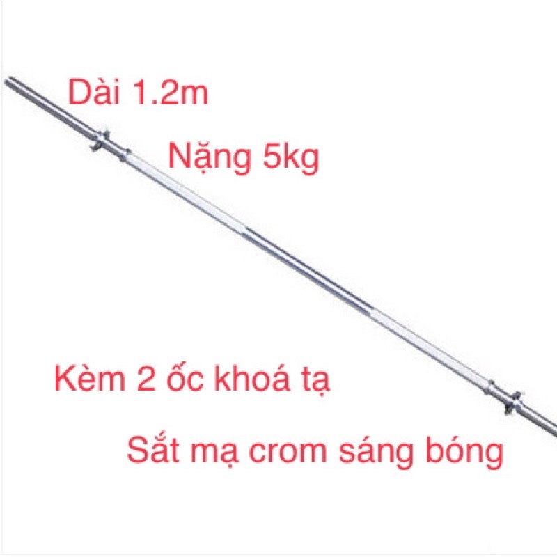 Thanh đòn tạ 1.2m tập Squat phi 27