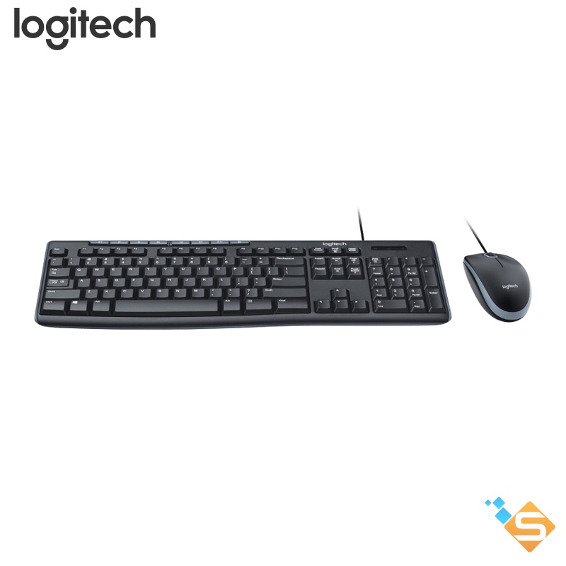 Bộ bàn phím và chuột có dây đa phương tiện Logitech MK200 - Bảo Hành Chính Hãng 3 Năm