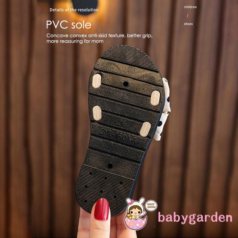 Dép quai ngang đính nơ chấm bi chống trượt thời trang đi biển mùa hè cho bé gái