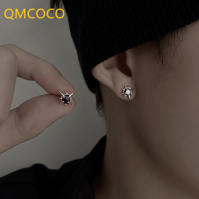 Bông Tai Đính Đá Zircon Hình Ngôi Sao Nhỏ Màu Vàng / Bạc Thời Trang Cho Nữ