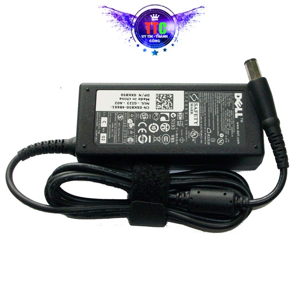 Sạc Laptop Dell 19.5V 3.34A (65w) chân kim to 4110 4010 2421 2420 3450 4050 3521 (Adapter Dell 19.5V – 3.34A)