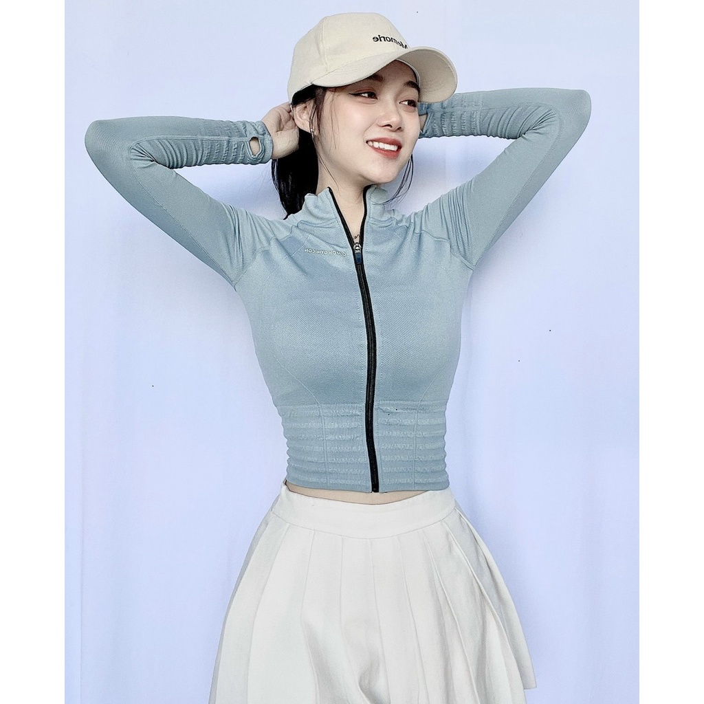 Áo Khoác Lửng Nữ Mẫu Mới Hàng Quảng Châu. Áo Khoác Nữ Croptop Cao Cấp [Gym Lửng 22]