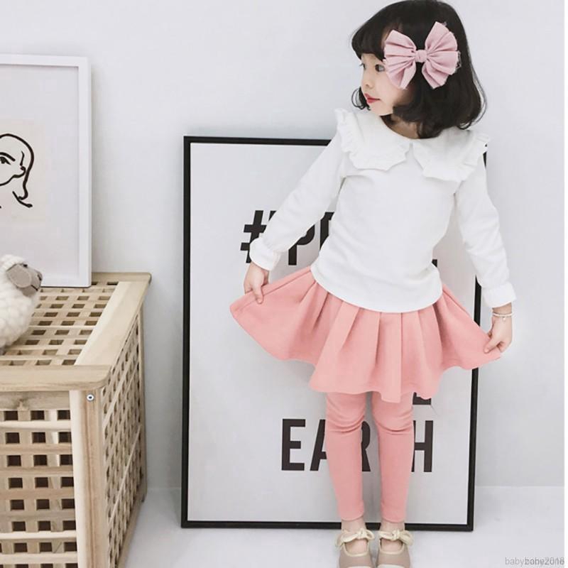 Áo kiểu cổ Peter pan dài tay thời trang đáng yêu cho bé gái