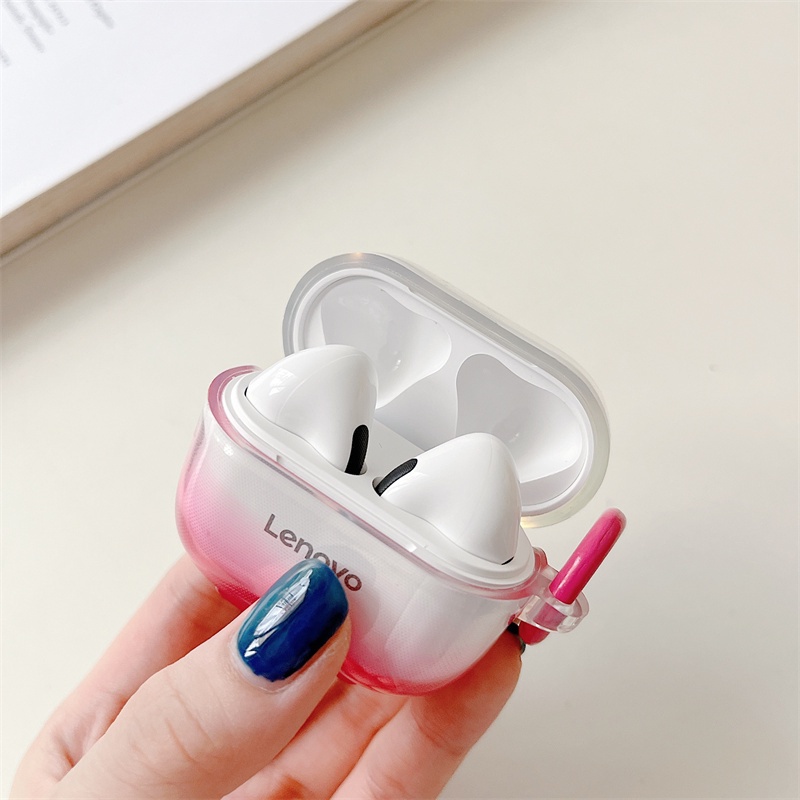 Vỏ Bảo Vệ Hộp Sạc Tai Nghe Lenovo LP40 Pro Màu Gradient &amp; Dream Blue Trong Suốt