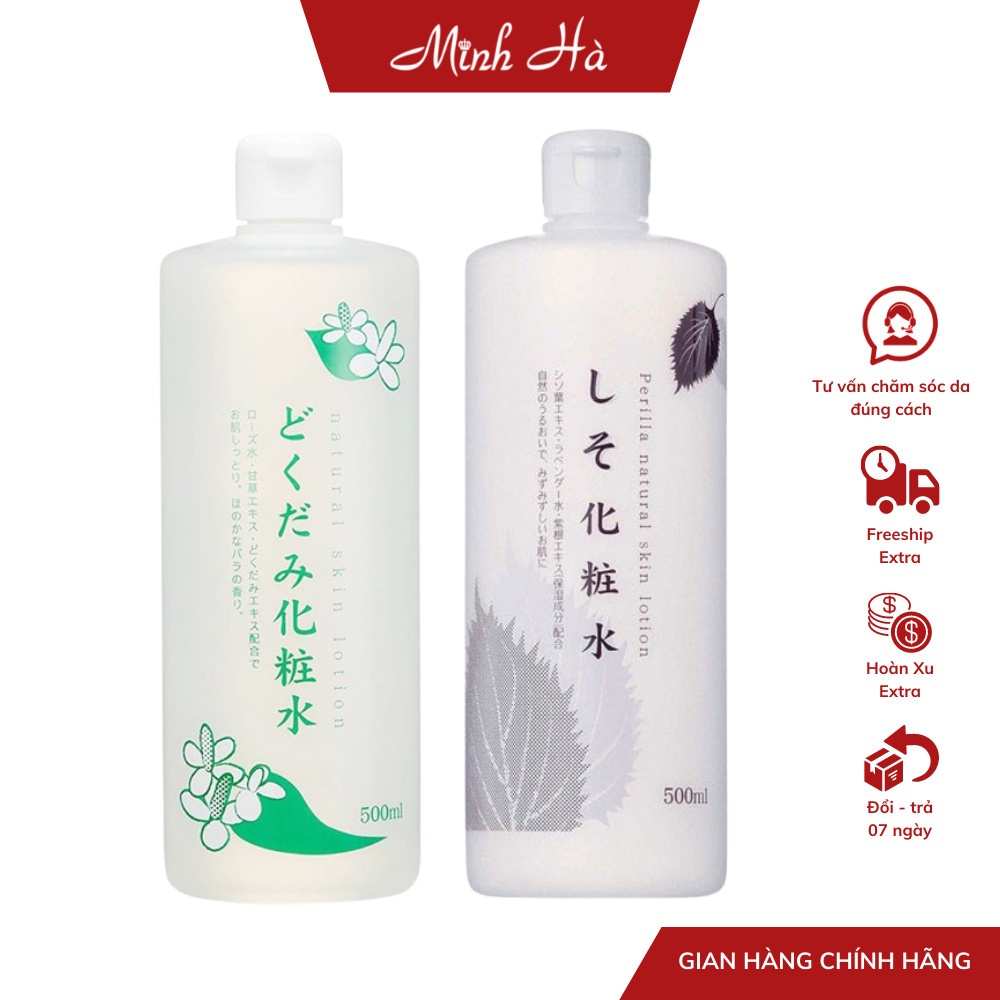 Nước hoa hồng diếp cá Chinoshio Natural Skin Lotion Nhật 500ml dành cho da dầu mụn