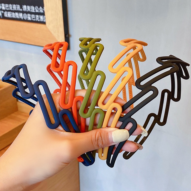 Băng Đô Cài Tóc Dạng Bấm Màu Sắc Phong Cách Morandi Hàn Quốc Dễ Phối Đồ Thời Trang