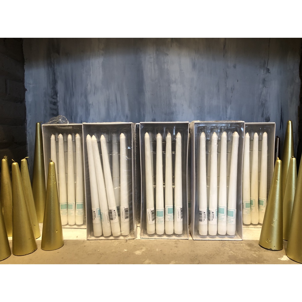 Nến taper trắng dài
