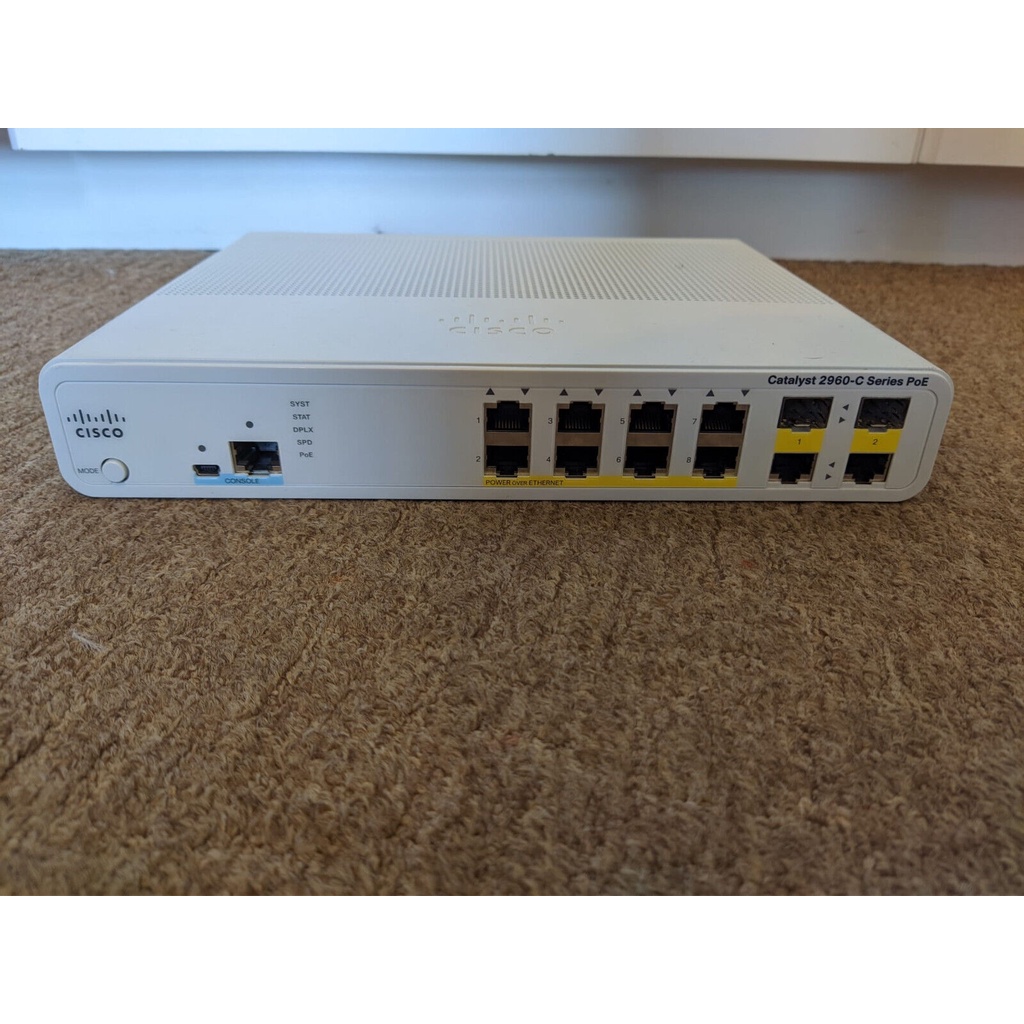 Cisco WS-C2960C-8TC-S | Bộ Chia Mạng Layer2 Series, 8x 10/100, 2x Combo 1GE