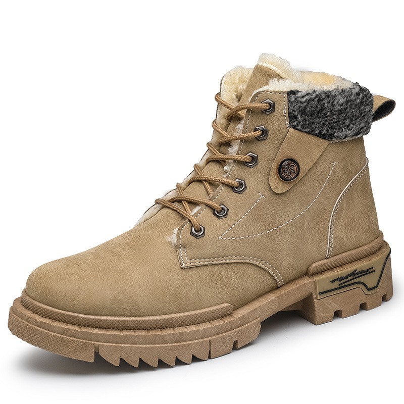 Giày Bốt Martin Lót Nhung Cotton Giữ Ấm Phong Cách Hàn Quốc Thời Trang Mùa Đông Cho Nam 2021 | BigBuy360 - bigbuy360.vn