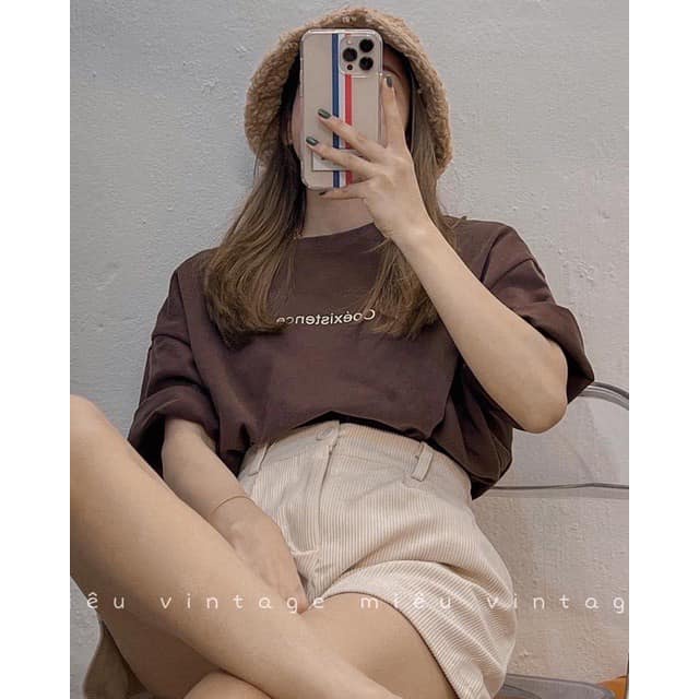 Áo Thun 3158 Áo Thun Chữ CÓE XISTENCE Form Rộng Chất Tuyết Nhung Loại 1 Samsam4896