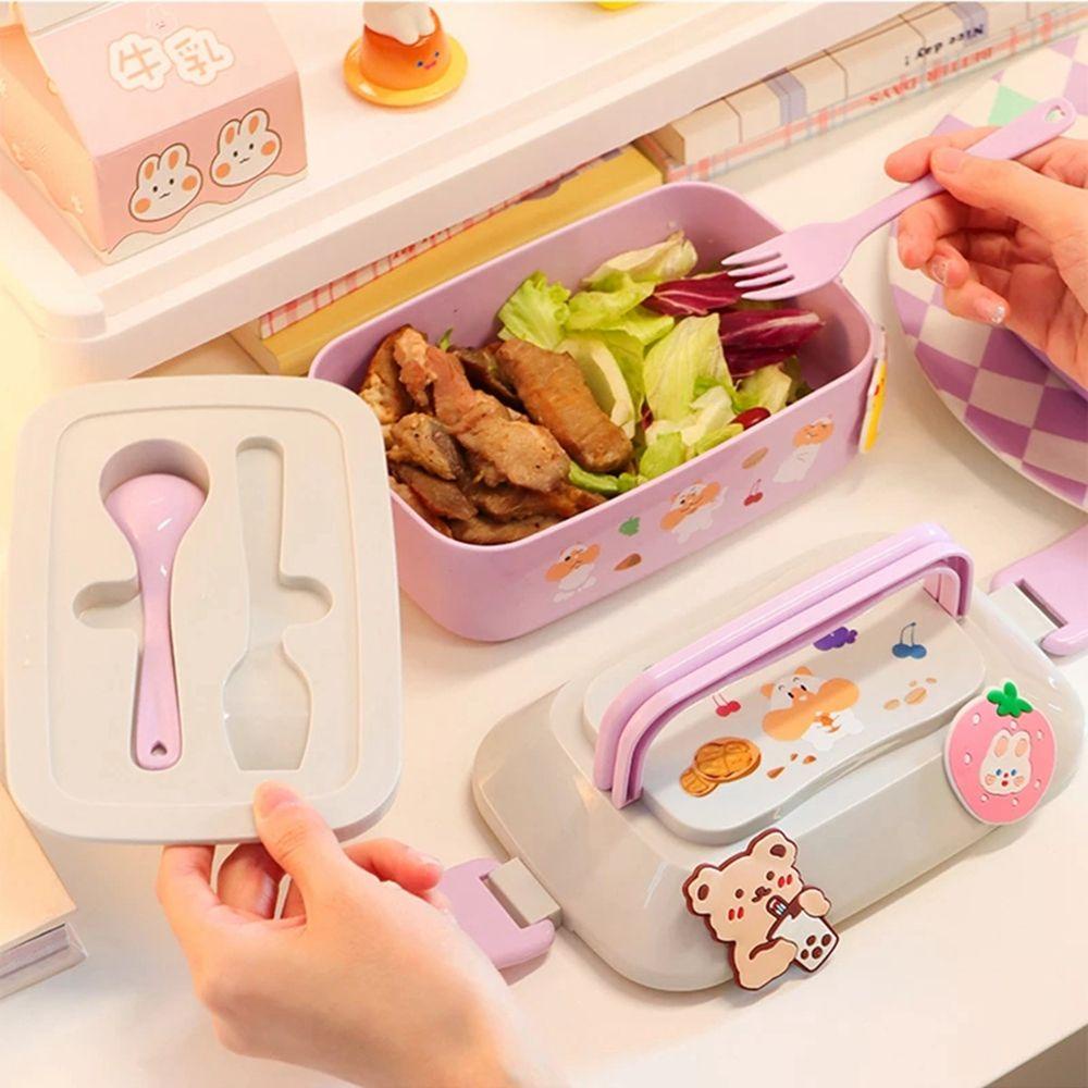 Hộp Đựng Cơm Trưa Cách Nhiệt Họa Tiết Hoạt Hình Dễ Thương