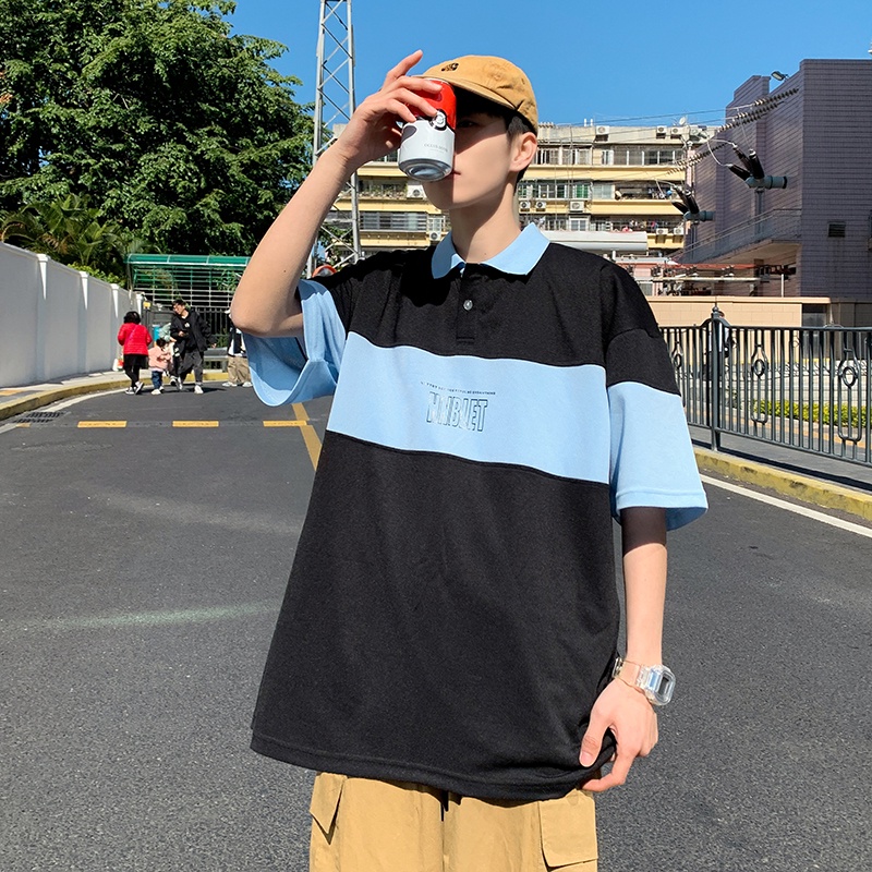 Áo Thun polo Tay Lỡ Form Rộng Phong Cách Hàn Quốc Dành Cho Nam