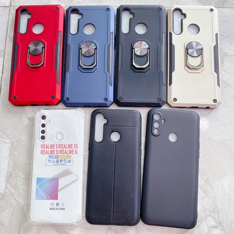 Ốp lưng Oppo Realme C3/ 5/ 5i/ 5s/ 6i trong chống sốc, chống sốc, đính đá và giả da