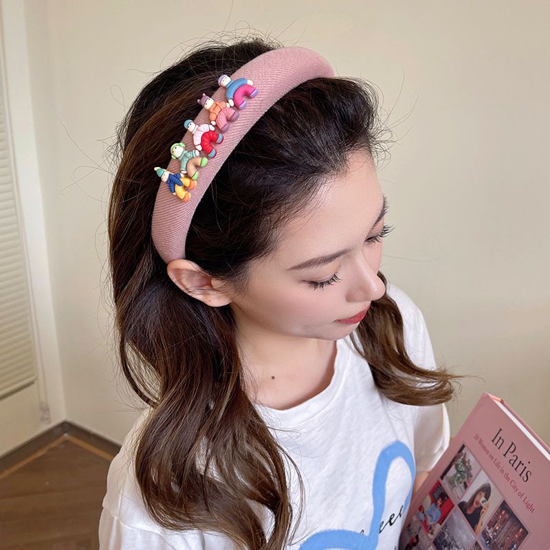 Băng Đô Cài Tóc Hình Biệt Thự Hoạt Hình Màu Trắng / Đen Kiểu Hàn Quốc Thời Trang Mùa