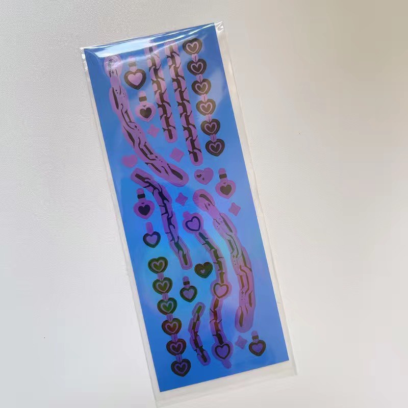 Sticker màu hologram laser kiểu Hàn Quốc trang trí DIY