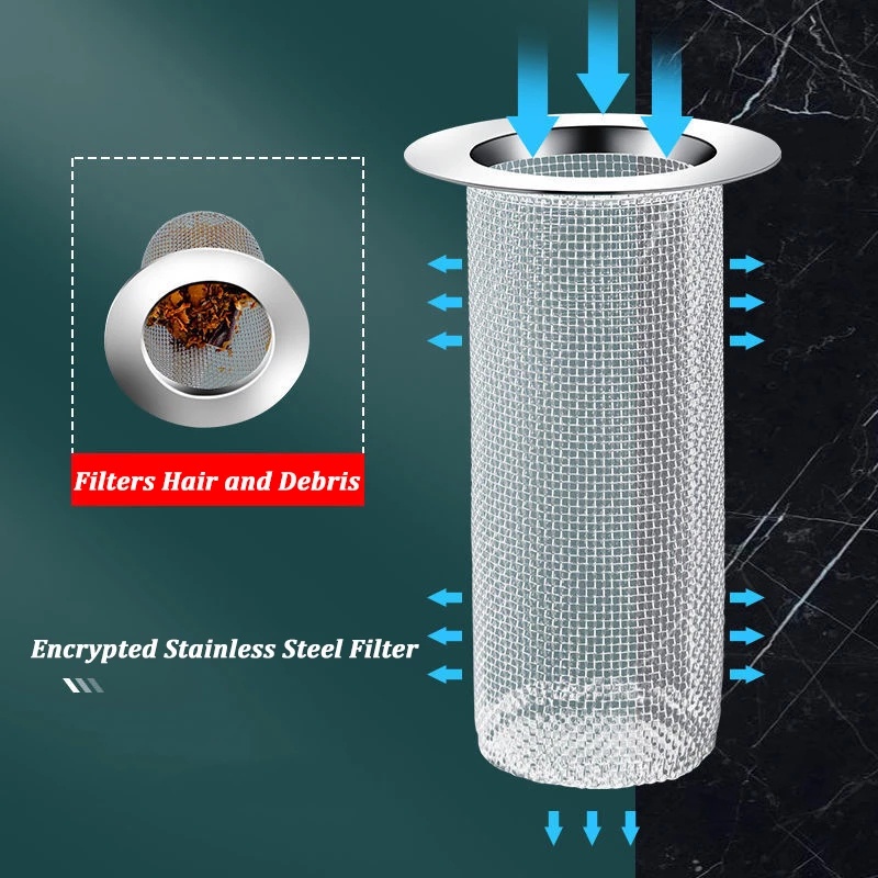 Lưới Lọc Bằng Thép Không Gỉ Chống Tắc Nghẽn Cho Bồn Rửa Nhà Bếp / Phòng Tắm