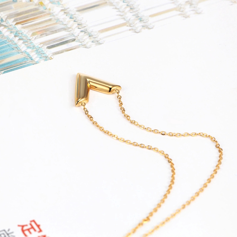 Dây Chuyền Mặt Chữ V Bằng Thép Không Gỉ Thời Trang