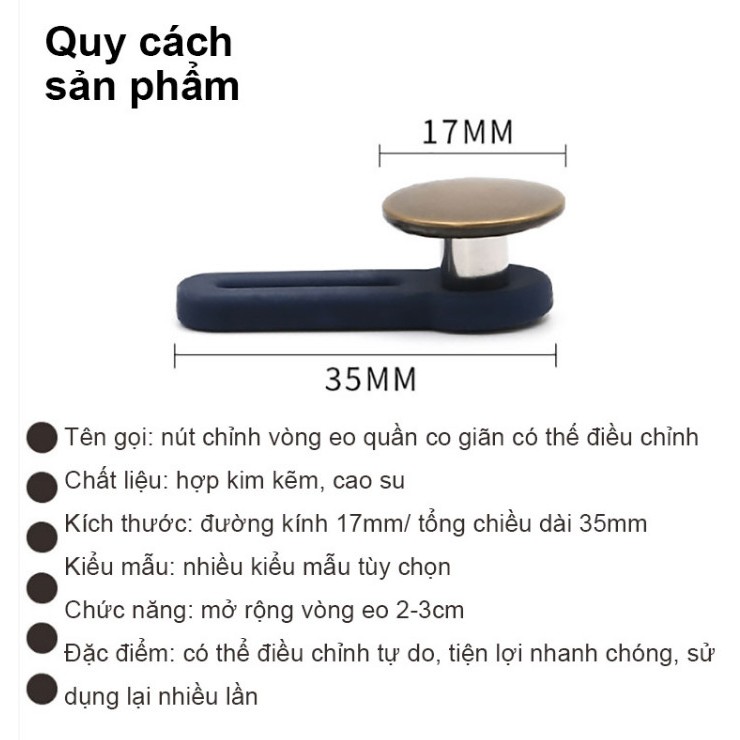 [ Home Decor ] Bộ 14 Nút chỉnh vòng eo quần co giãn Japan Export