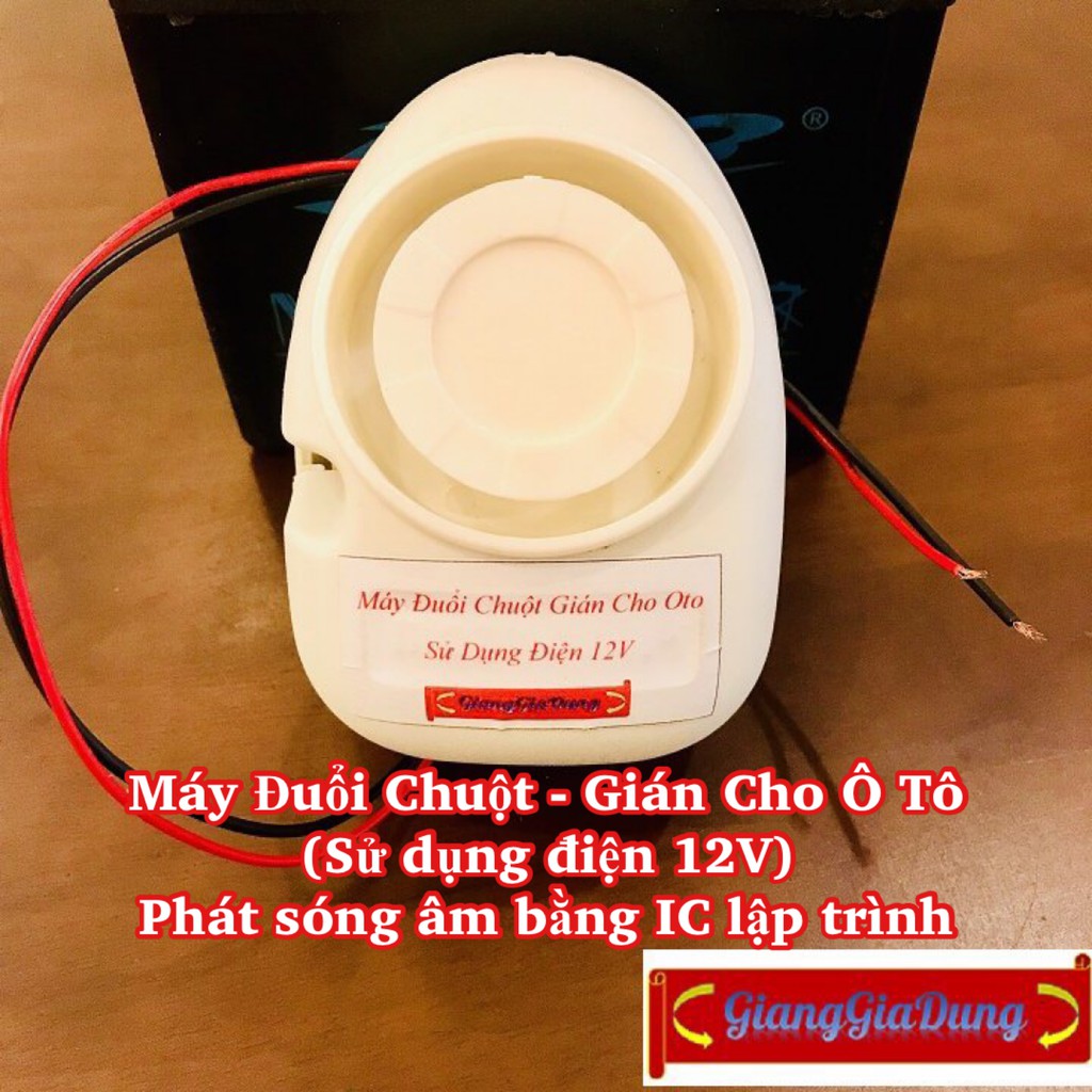 Máy Đuổi Chuột Gián Cho Xe Ô tô Sử Dụng Điện Bình 12V - Giang Gia Dụng